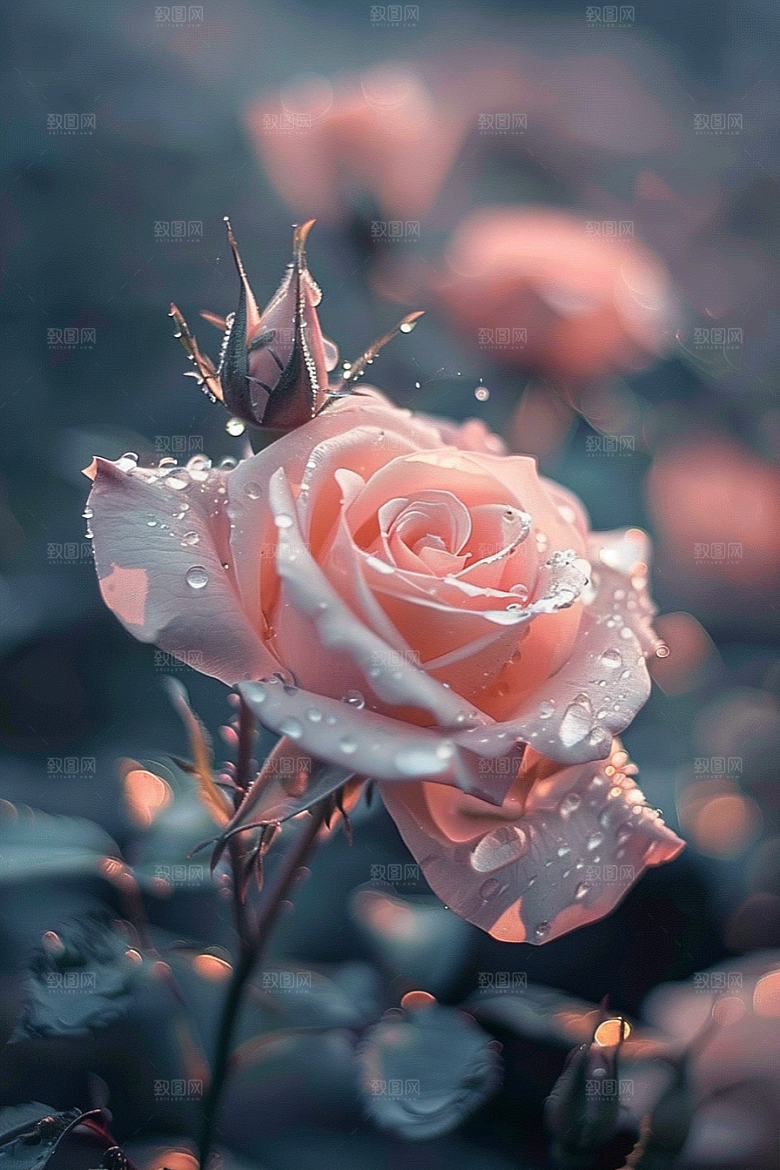 月季花藤月花朵素材