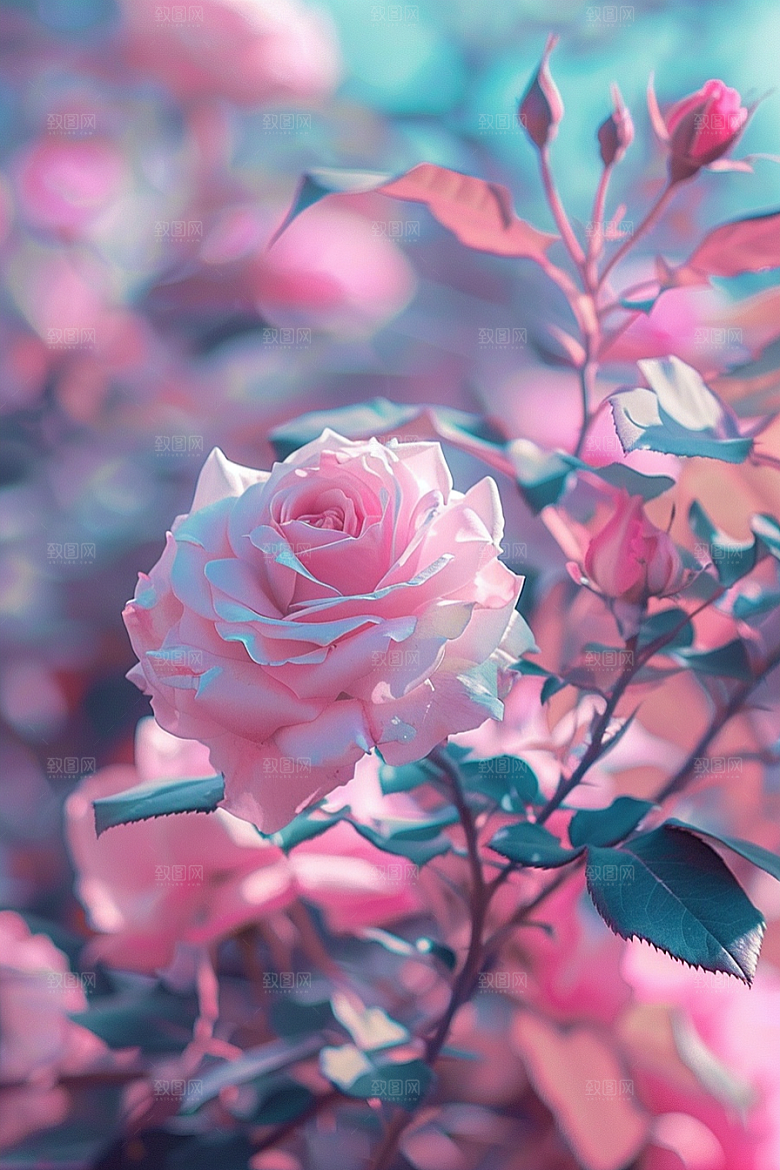 月季花花卉花朵素材