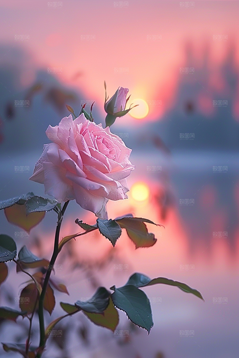 月季花植物彩色素材