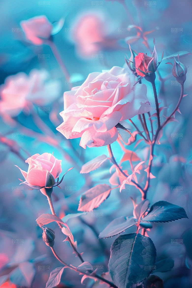 月季花玫瑰花卉素材