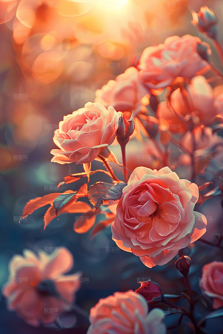 月季花藤月花朵素材