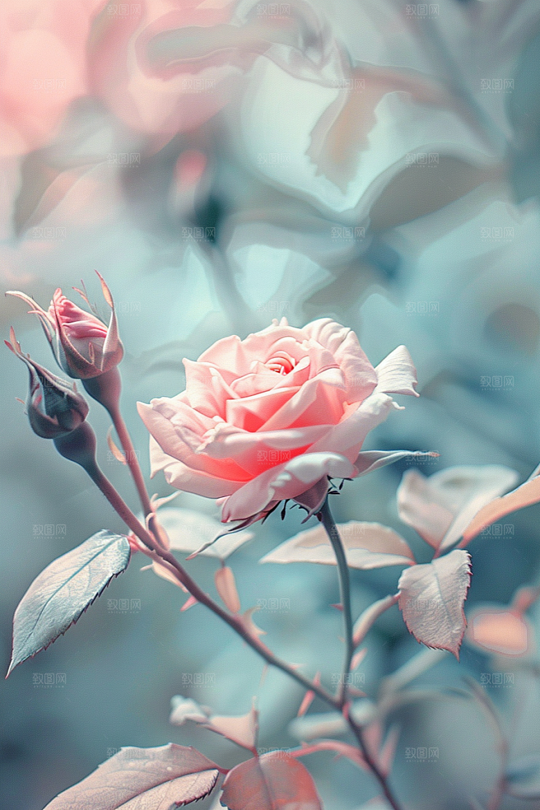 月季花蔷薇唯美素材