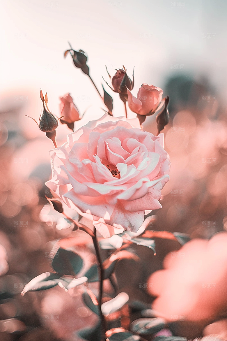 月季花高清藤月素材