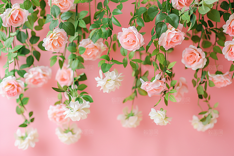 月季花玫瑰藤月素材