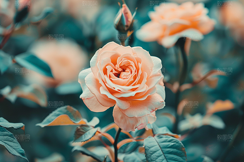 月季花彩色蔷薇素材