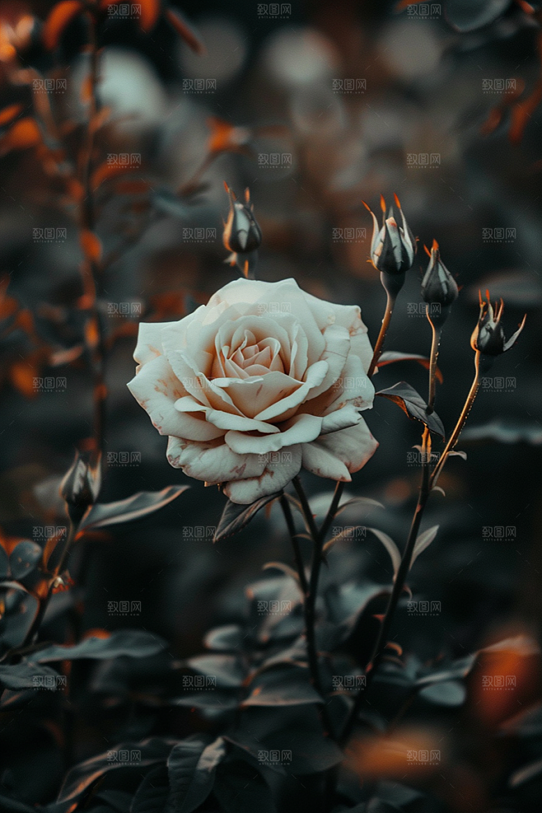 月季花花卉唯美素材