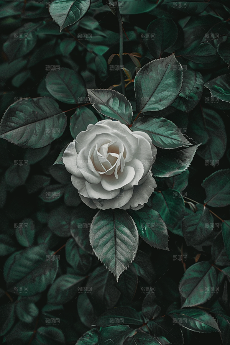 月季花彩色藤月素材