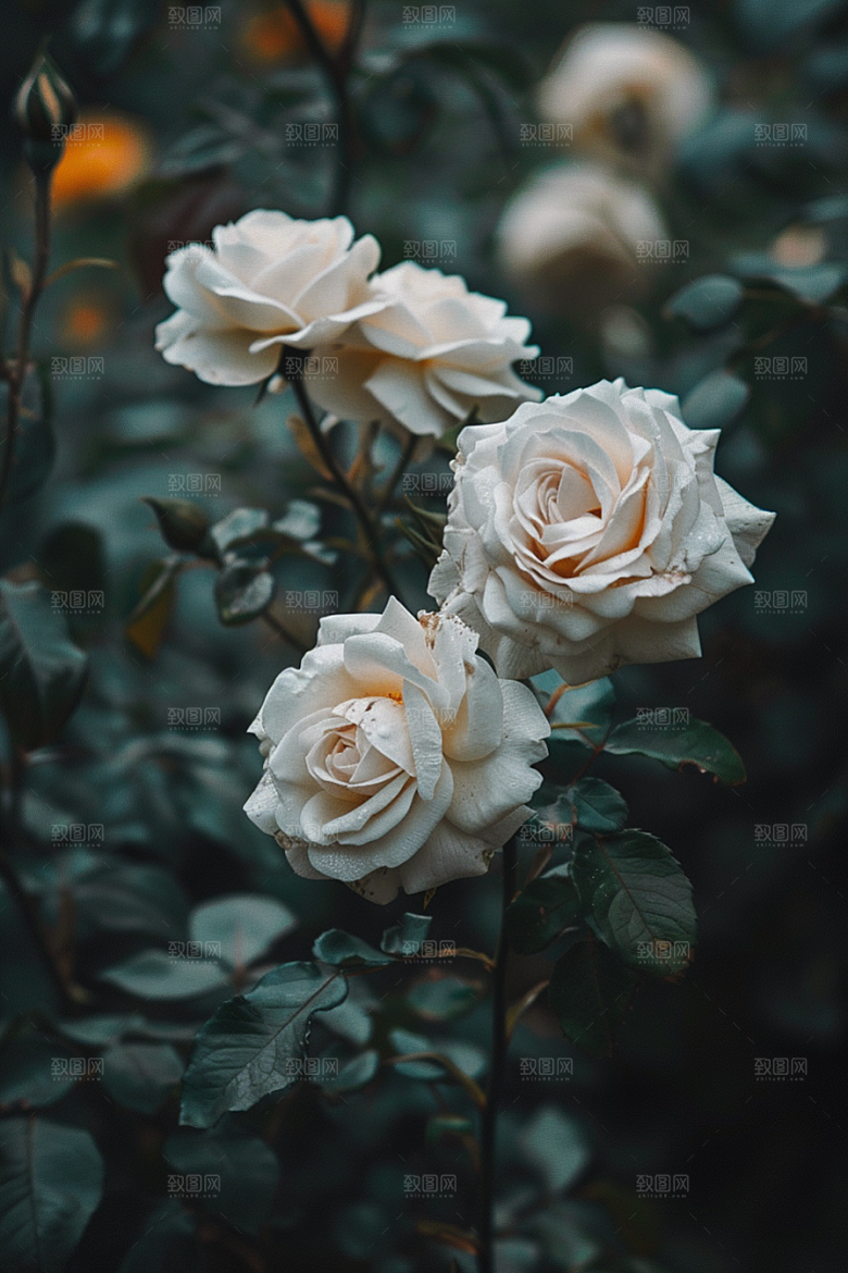 月季花蔷薇藤月素材