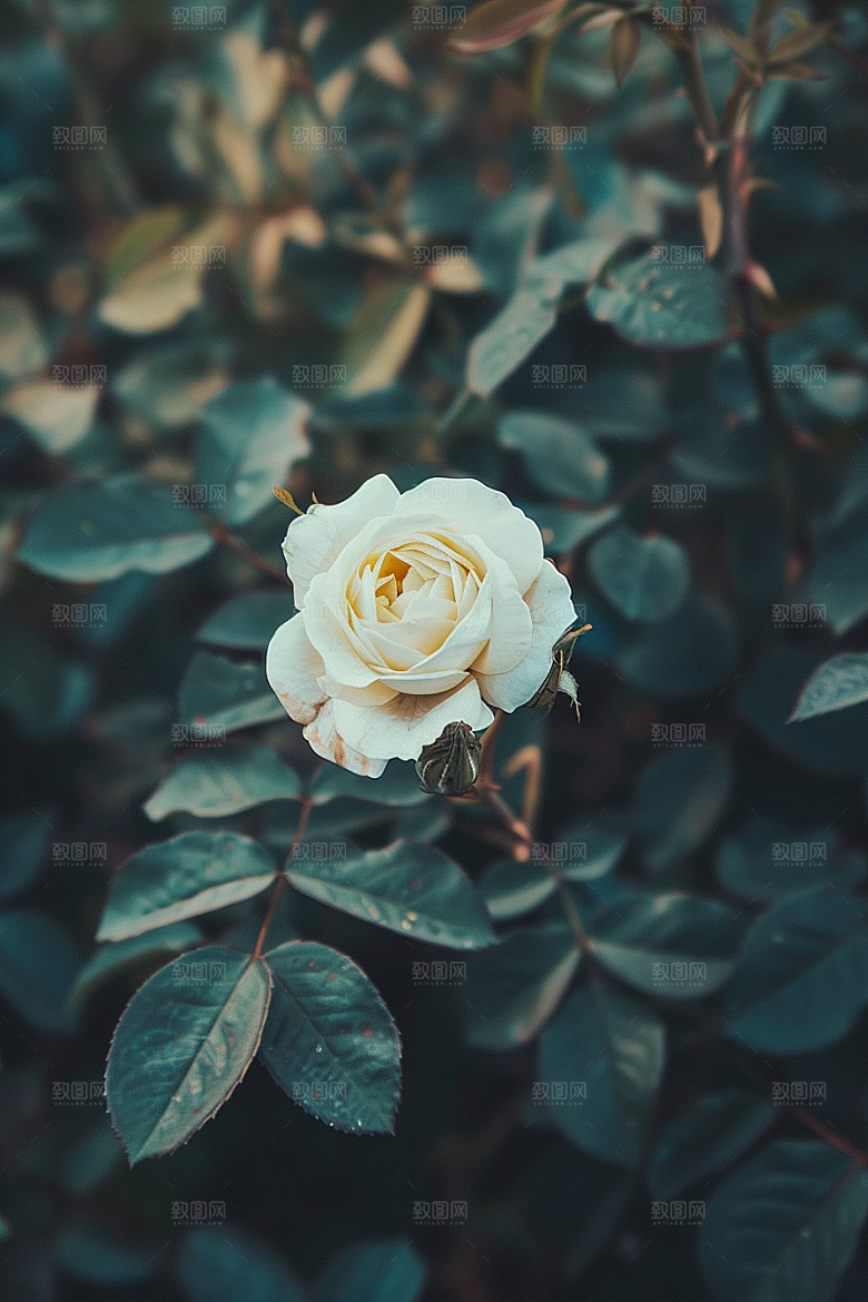 月季花藤月唯美素材