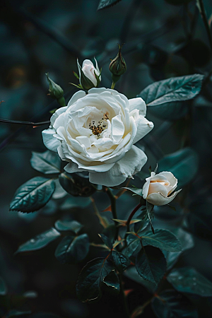 月季花蔷薇唯美素材