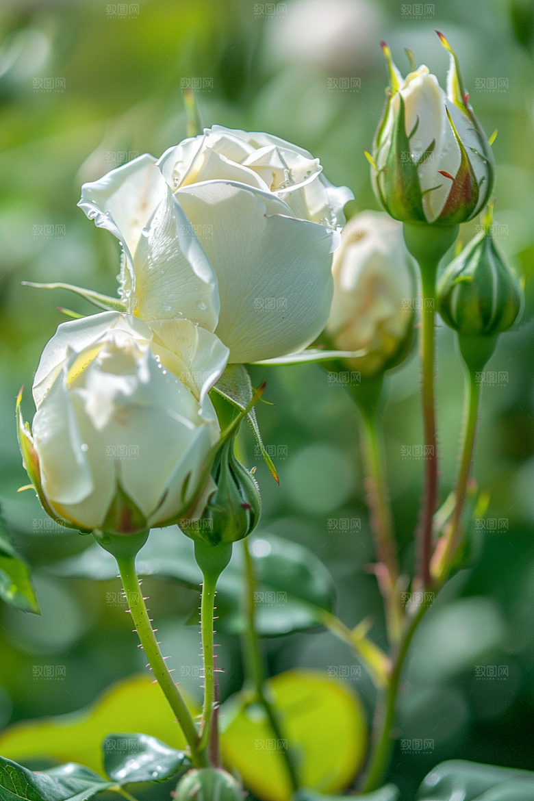 月季花彩色花朵素材