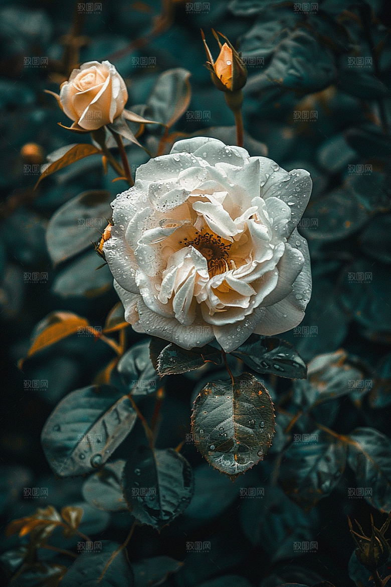 月季花蔷薇唯美素材