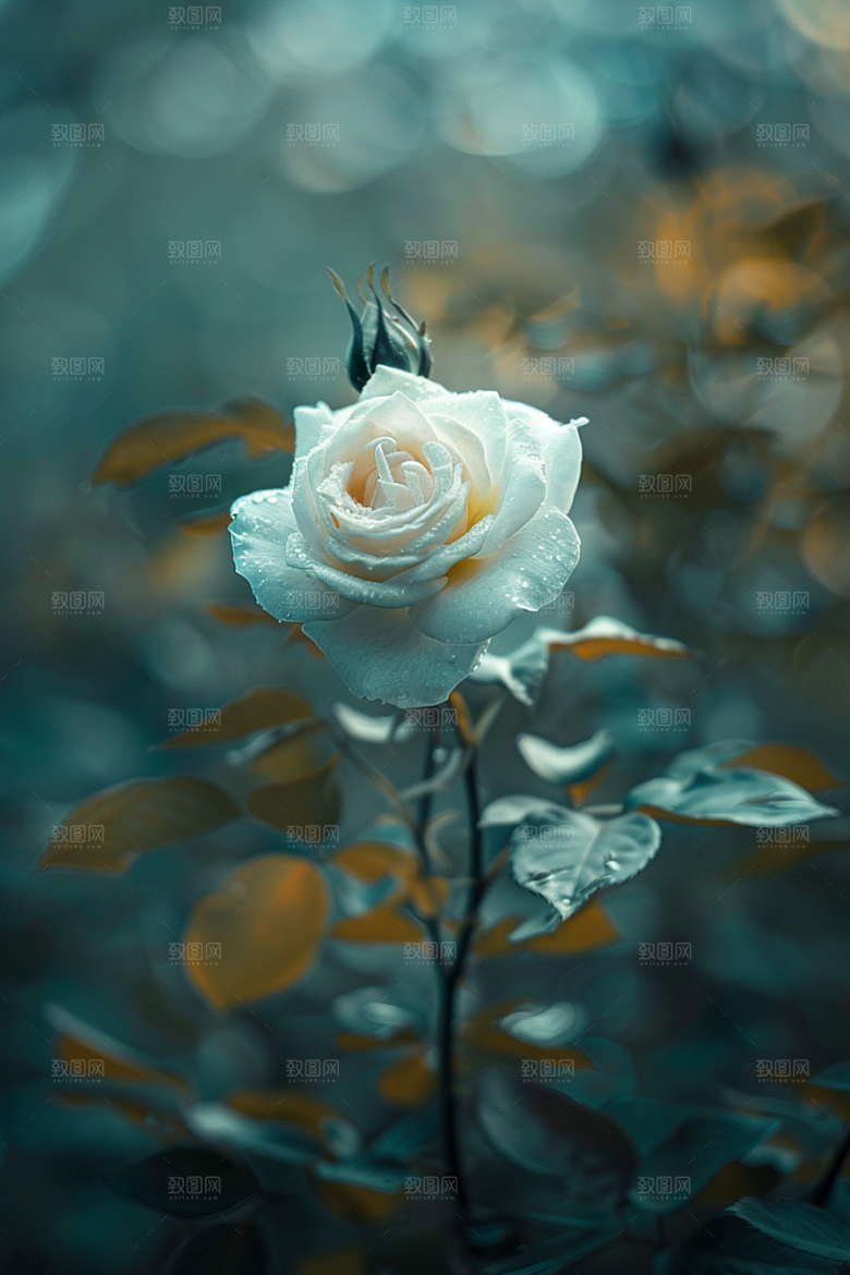 月季花彩色唯美素材