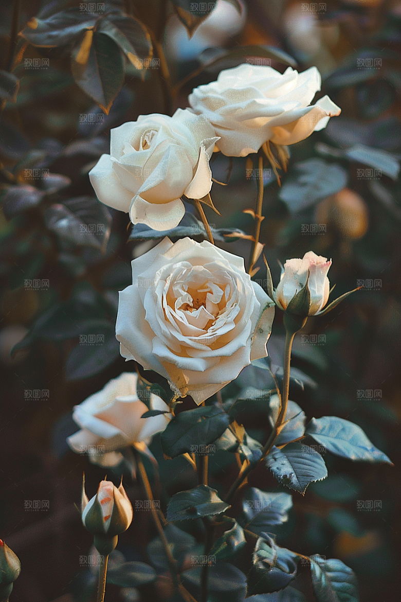 月季花唯美欧月素材