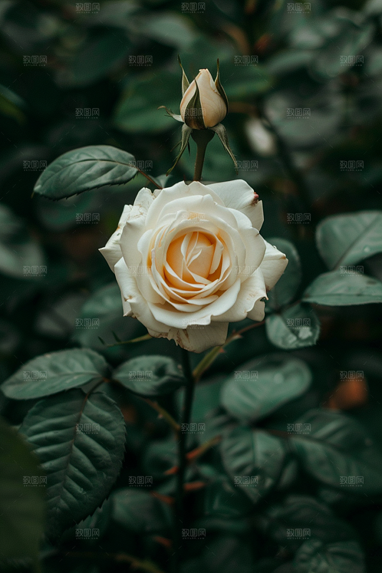 月季花彩色唯美素材