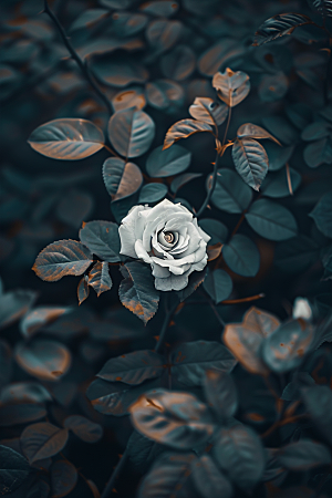 月季花彩色唯美素材