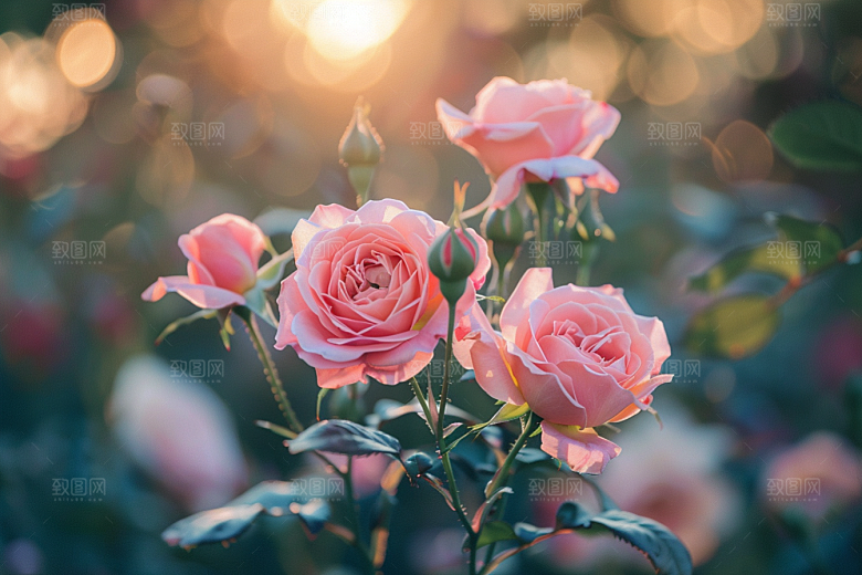 月季花唯美彩色素材