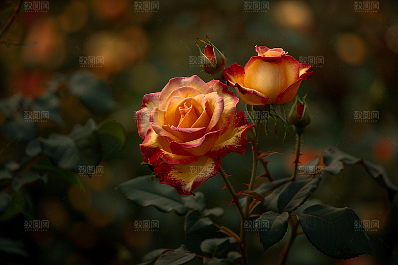 月季花唯美高清素材