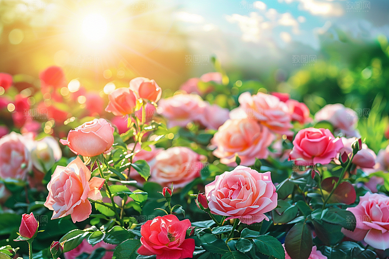 月季花花卉彩色素材