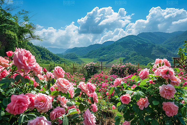 月季花玫瑰彩色素材