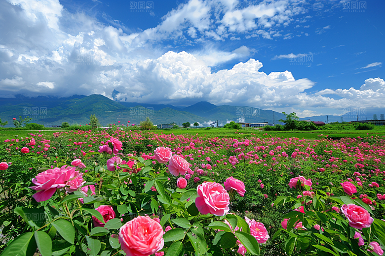月季花花卉唯美素材