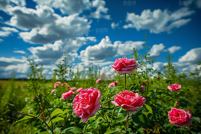 月季花花朵唯美素材