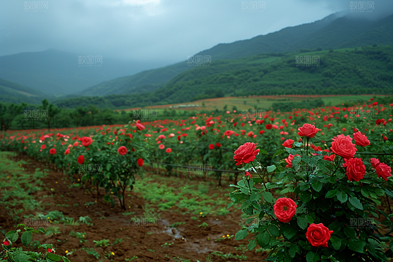 月季花彩色花卉素材