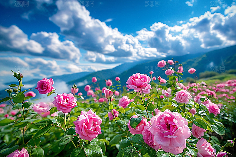 月季花花朵唯美素材
