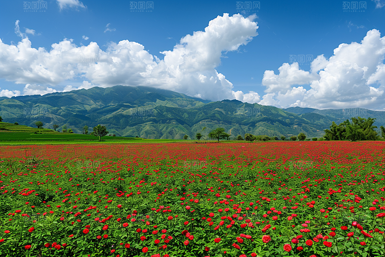 月季花花朵彩色素材