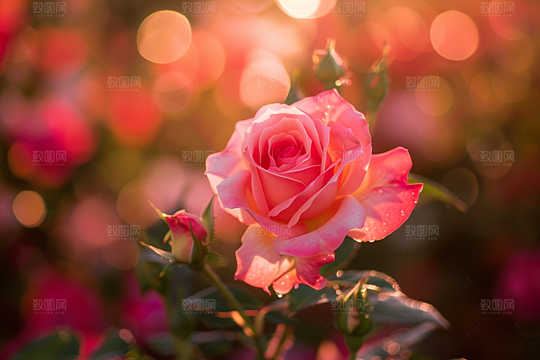 月季花彩色花朵素材