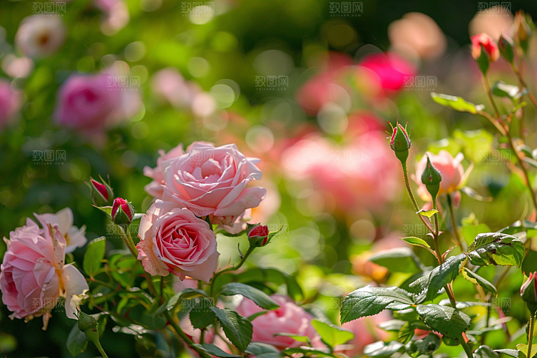 月季花彩色花卉素材