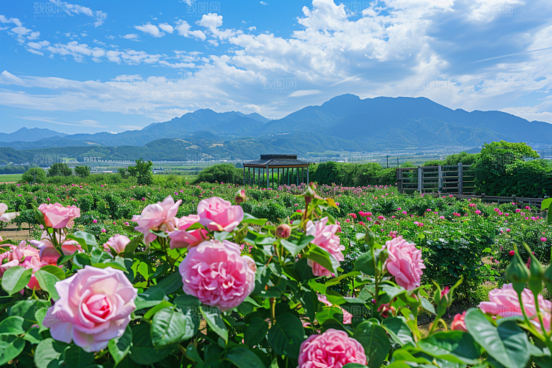 月季花花卉唯美素材