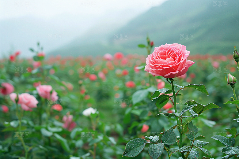 月季花彩色花卉素材