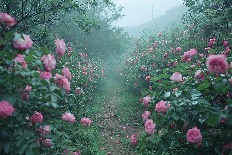月季花藤月花朵素材