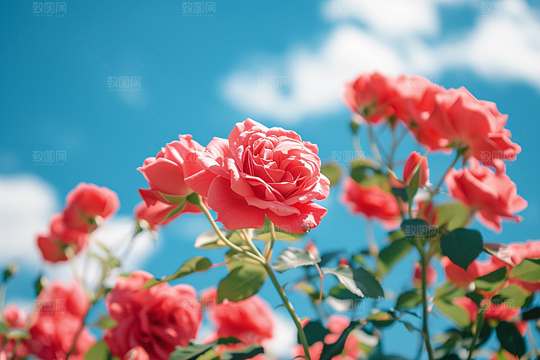 月季花唯美彩色素材