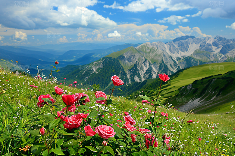 月季花花卉唯美素材