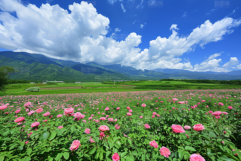 月季花彩色植物素材