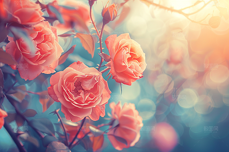 月季花花朵高清素材