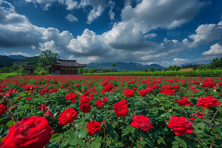 月季花彩色玫瑰素材
