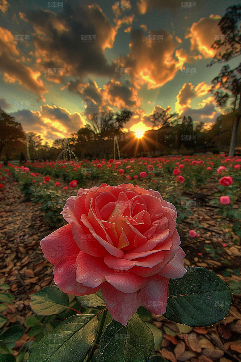 月季花花朵植物素材