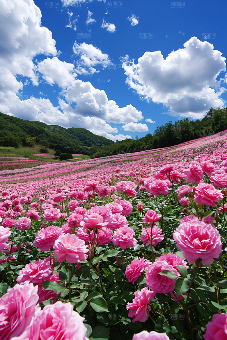 月季花彩色唯美素材