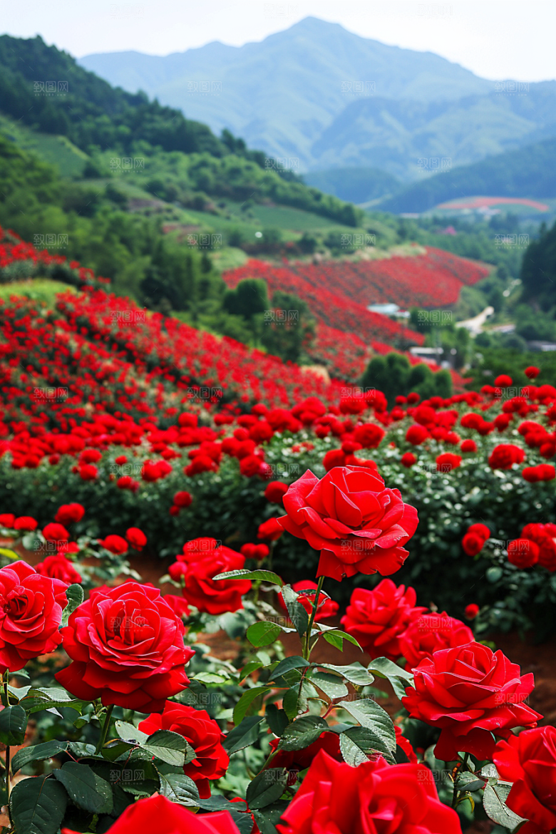 月季花花朵彩色素材