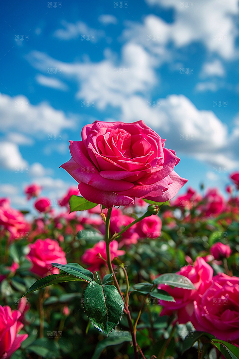 月季花花卉彩色素材