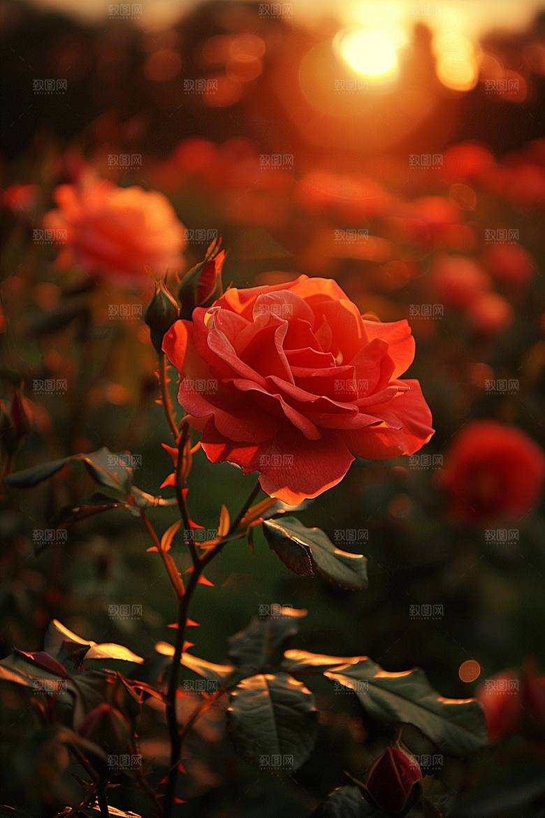 月季花玫瑰花朵素材