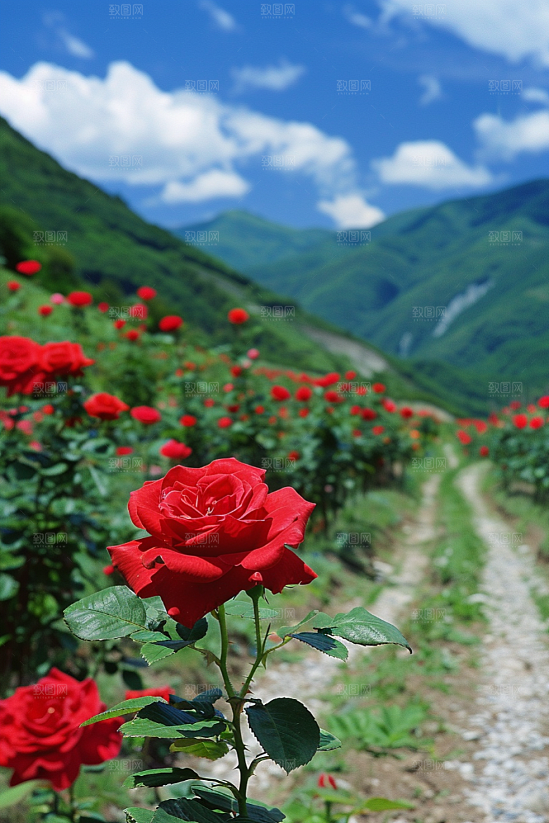 月季花唯美欧月素材