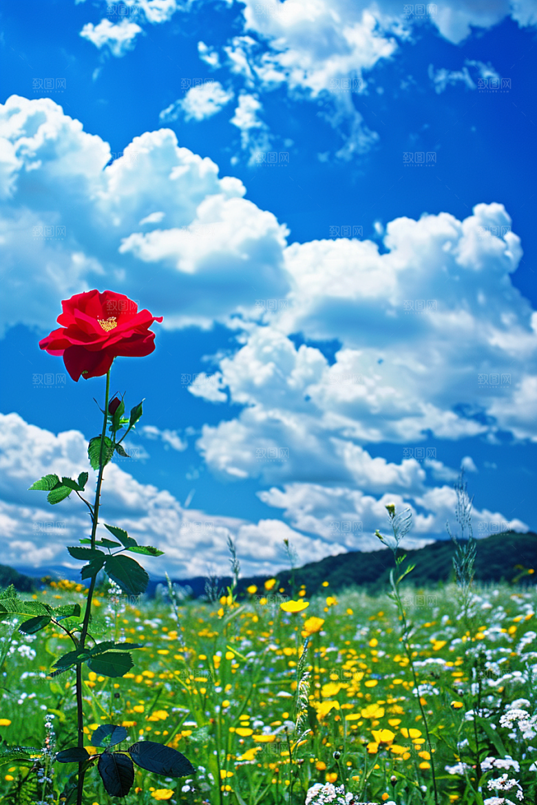 月季花花卉高清素材