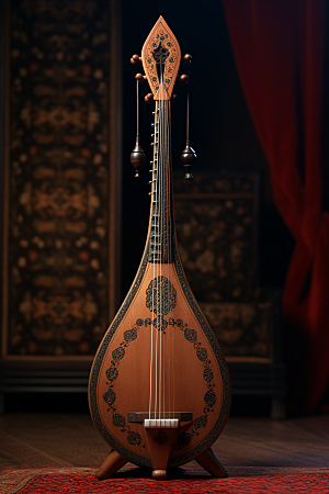 琵琶古风传统乐器摄影图