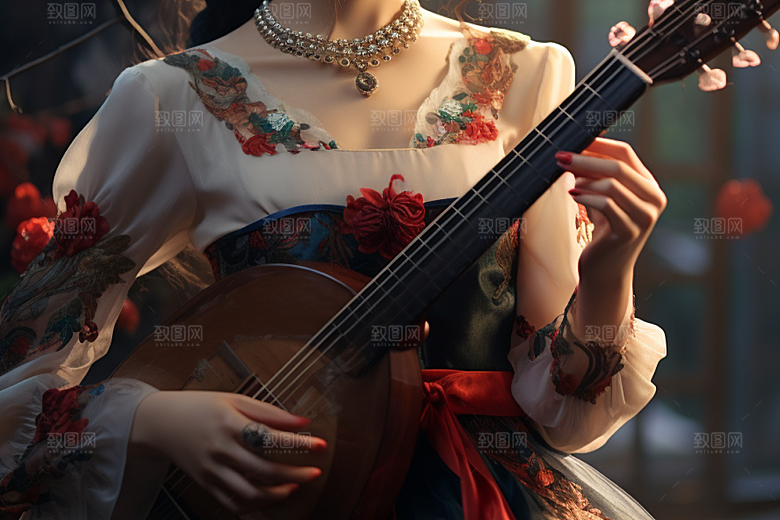 琵琶音乐中国风摄影图