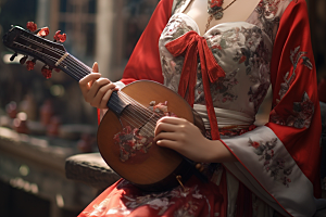 琵琶传统乐器高清摄影图
