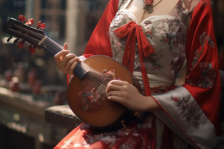 琵琶传统乐器高清摄影图